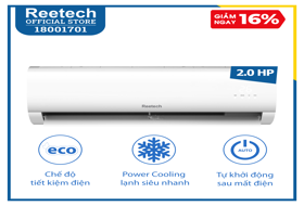 Máy lạnh Reetech Inverter 2,0 HP RTV18-TC-BI